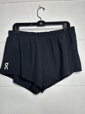 On Running Black Men's Athletic Shorts with Logo